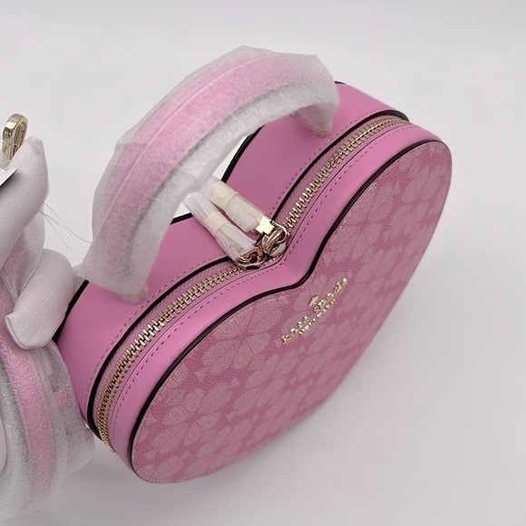 Kate Spade Love Shack Spade Flower Heart Crossbody Parisian Rose - Picture 6 of 14